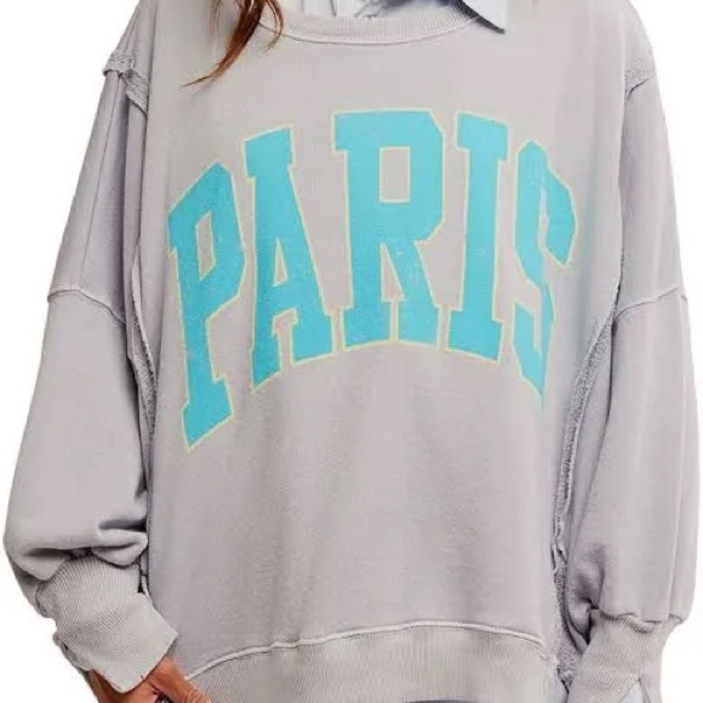 Free People Camden Paris Sweatshirt NWT Medium